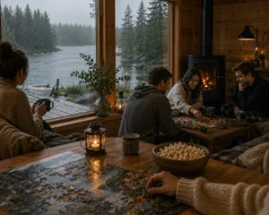 Rainy day at the river cottage